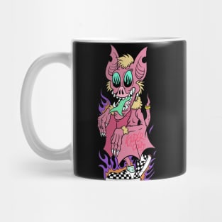 Dope pig monster wearing vans illustration Mug